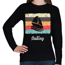 PRINTFASHION Vitorlázás - Női pulóver - Fekete női pulóver, kardigán