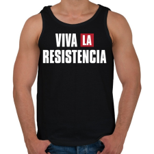 PRINTFASHION Viva la resistencia - Férfi atléta - Fekete atléta, trikó