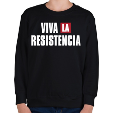 PRINTFASHION Viva la resistencia - Gyerek pulóver - Fekete