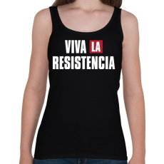 PRINTFASHION Viva la resistencia - Női atléta - Fekete