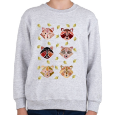 PRINTFASHION Vízfesték mosómedvék - Gyerek pulóver - Sport szürke gyerek pulóver, kardigán