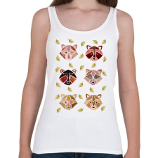 PRINTFASHION Vízfesték mosómedvék - Női atléta - Fehér női trikó