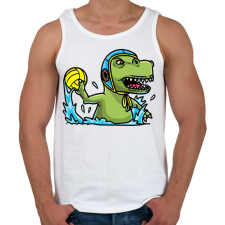 PRINTFASHION Vízilabdázó T-rex - Férfi atléta - Fehér atléta, trikó