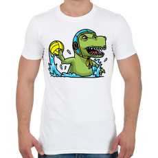 PRINTFASHION Vízilabdázó T-rex - Férfi póló - Fehér