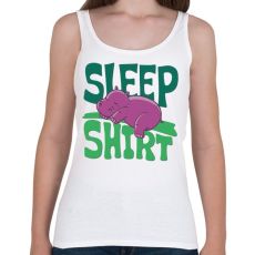 PRINTFASHION Víziló alvós póló - Női atléta - Fehér