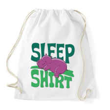 PRINTFASHION Víziló alvós póló - Sportzsák, Tornazsák - Fehér tornazsák