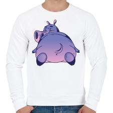 PRINTFASHION Víziló - Férfi pulóver - Fehér férfi pulóver, kardigán