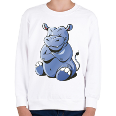 PRINTFASHION Víziló - Gyerek pulóver - Fehér