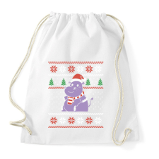 PRINTFASHION Vízilovas csúnya pulcsi - Sportzsák, Tornazsák - Fehér tornazsák