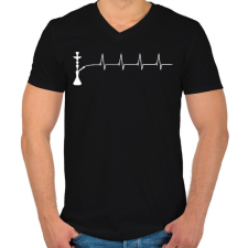 PRINTFASHION Vizipipa - Férfi V-nyakú póló - Fekete férfi póló
