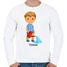 PRINTFASHION Vízöntő - Férfi pulóver - Fehér