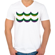 PRINTFASHION Vízöntő - Férfi V-nyakú póló - Fehér