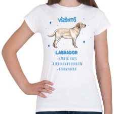 PRINTFASHION Vízöntő - Labrador - Női póló - Fehér női póló