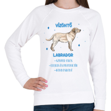 PRINTFASHION Vízöntő - Labrador - Női pulóver - Fehér női pulóver, kardigán