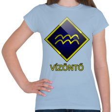 PRINTFASHION Vízöntő - Női póló - Világoskék