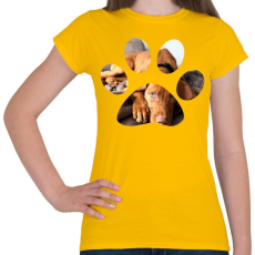 PRINTFASHION Vizsla Mancs - Női póló - Sárga