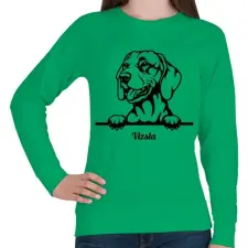 PRINTFASHION Vizsla - Női pulóver - Zöld női pulóver, kardigán