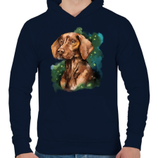 PRINTFASHION vizsla watercolor - Férfi kapucnis pulóver - Sötétkék férfi pulóver, kardigán