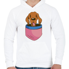 PRINTFASHION Vizsla zsebben - Férfi kapucnis pulóver - Fehér női pulóver, kardigán