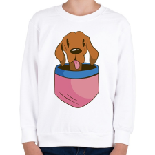 PRINTFASHION Vizsla zsebben - Gyerek pulóver - Fehér gyerek pulóver, kardigán