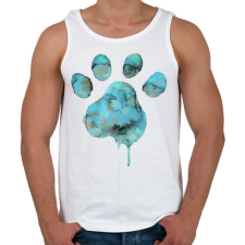 PRINTFASHION Vízszínű Mancs - Férfi atléta - Fehér atléta, trikó