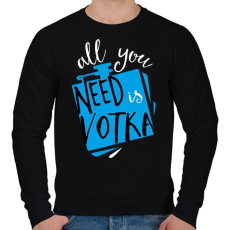 PRINTFASHION Vodka - Férfi pulóver - Fekete