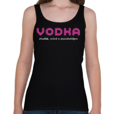 PRINTFASHION Vodka olcsóbb, mint a pszichológus - Női atléta - Fekete