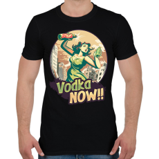 PRINTFASHION Vodkát, most! Vintage - Férfi póló - Fekete