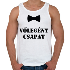 PRINTFASHION Vőlegény csapat - Férfi atléta - Fehér atléta, trikó