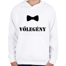 PRINTFASHION Vőlegény - Gyerek kapucnis pulóver - Fehér