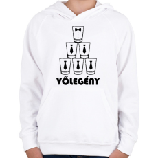 PRINTFASHION Vőlegény - Gyerek kapucnis pulóver - Fehér