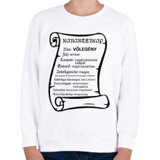 PRINTFASHION Vőlegény karakterlap - Gyerek pulóver - Fehér