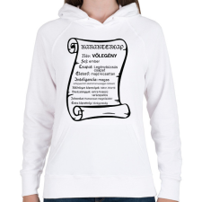 PRINTFASHION Vőlegény karakterlap - Női kapucnis pulóver - Fehér női pulóver, kardigán