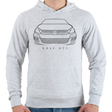 PRINTFASHION Volkswagen Golf GTI - Férfi kapucnis pulóver - Sport szürke férfi pulóver, kardigán
