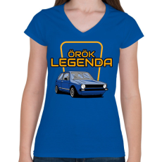 PRINTFASHION Volkswagen Golf - Női V-nyakú póló - Királykék