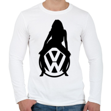 PRINTFASHION VOLKSWAGEN HOT FEKETE - Férfi hosszú ujjú póló - Fehér férfi póló
