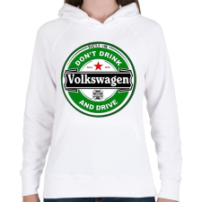 PRINTFASHION Volkswagen - Női kapucnis pulóver - Fehér női pulóver, kardigán
