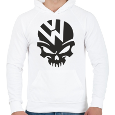 PRINTFASHION Volkswagen Skull - Férfi kapucnis pulóver - Fehér férfi pulóver, kardigán