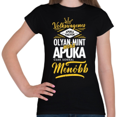 PRINTFASHION Volkswagenes apuka - Női póló - Fekete