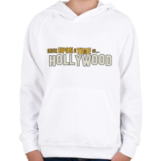 PRINTFASHION Volt egyszer egy hollywood - Gyerek kapucnis pulóver - Fehér