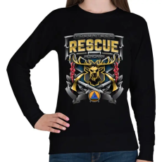 PRINTFASHION Volunteer Rescue - Női pulóver - Fekete