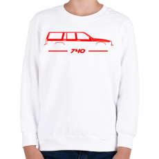 PRINTFASHION Volvo 740 (1) - Gyerek pulóver - Fehér