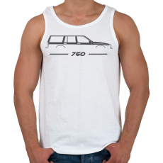 PRINTFASHION Volvo 760 (4) - Férfi atléta - Fehér