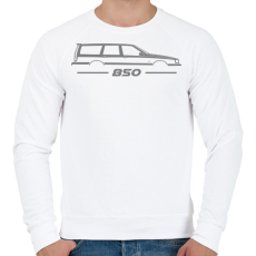 PRINTFASHION Volvo 850 Grey - Férfi pulóver - Fehér