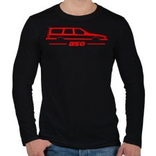 PRINTFASHION volvo 850 Red - Férfi hosszú ujjú póló - Fekete férfi póló