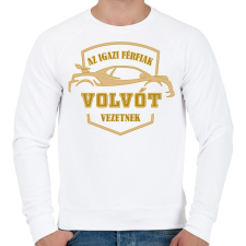 PRINTFASHION Volvós sofőr - Férfi pulóver - Fehér férfi pulóver, kardigán