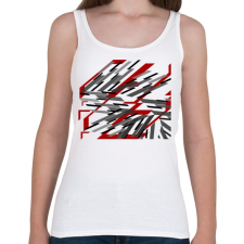 PRINTFASHION Vonalak - Női atléta - Fehér női trikó