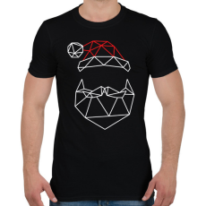 PRINTFASHION Vonalas Mikulás - Férfi póló - Fekete