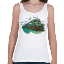 PRINTFASHION Vonat - Női atléta - Fehér női trikó