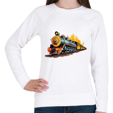 PRINTFASHION Vonat - Női pulóver - Fehér